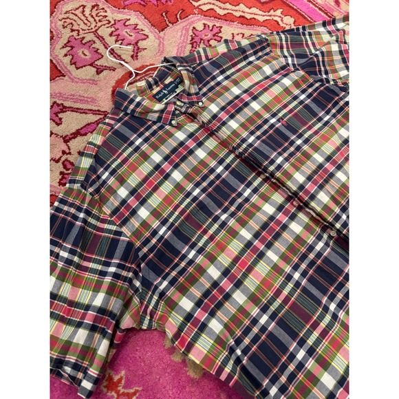 Ralph Lauren 3XLT Tall Classic Fit Plaid Short Sleeve Button Down Shirt - Picture 1 of 4